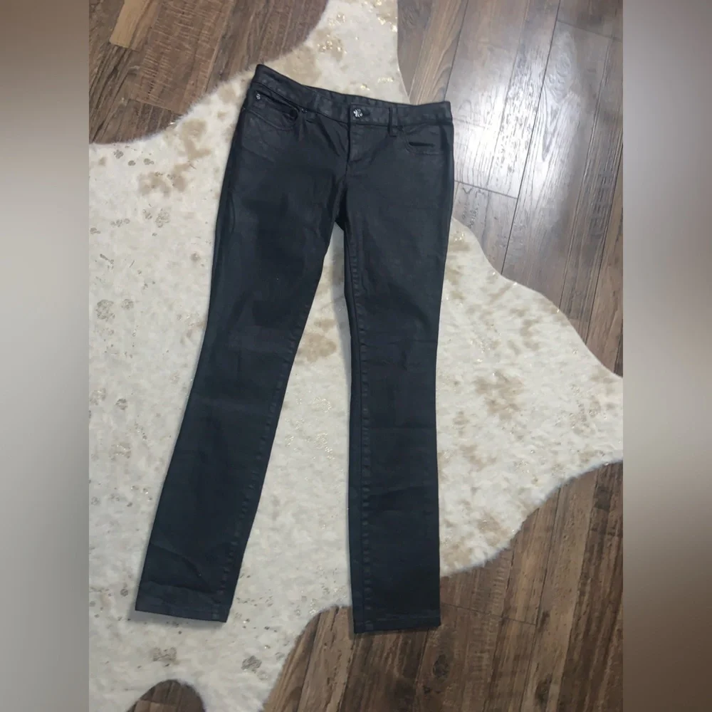Tory burch designer ny super skinny black denim pant preppy spring  logo classic